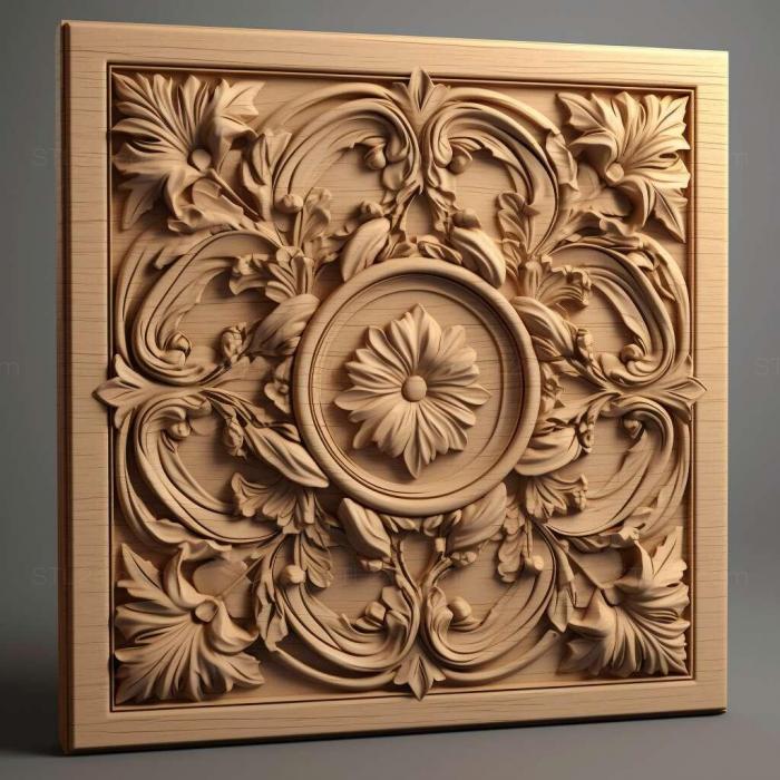 Patterns and decorations (FRAMED 3, PATTERN_2463) 3D models for cnc